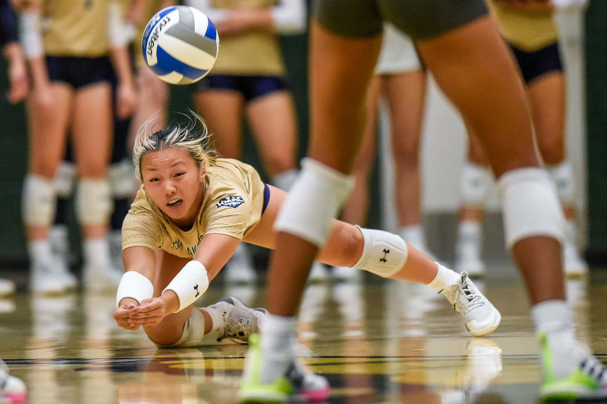 Student Athlete playing volleyball